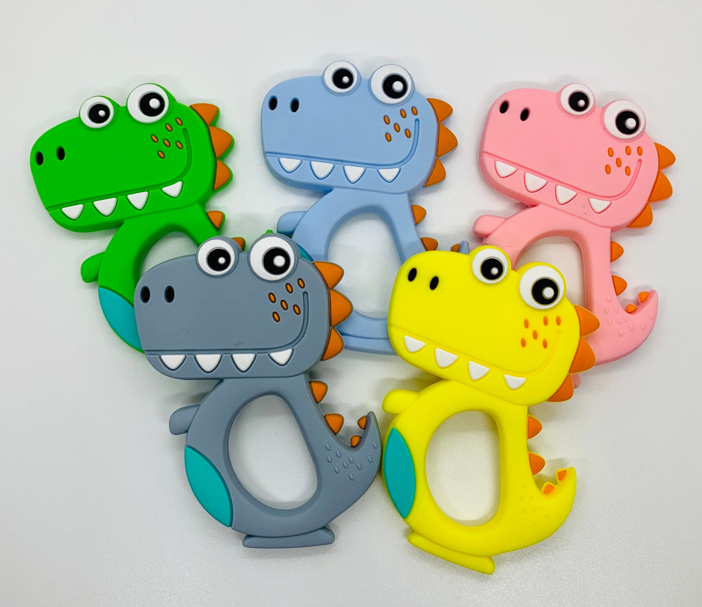 Z- Teether Dino Teether, Dinosaur Silicone Teether, Silicone Teether,  Animal Teether Pendant, Teething, Pacifier Clip