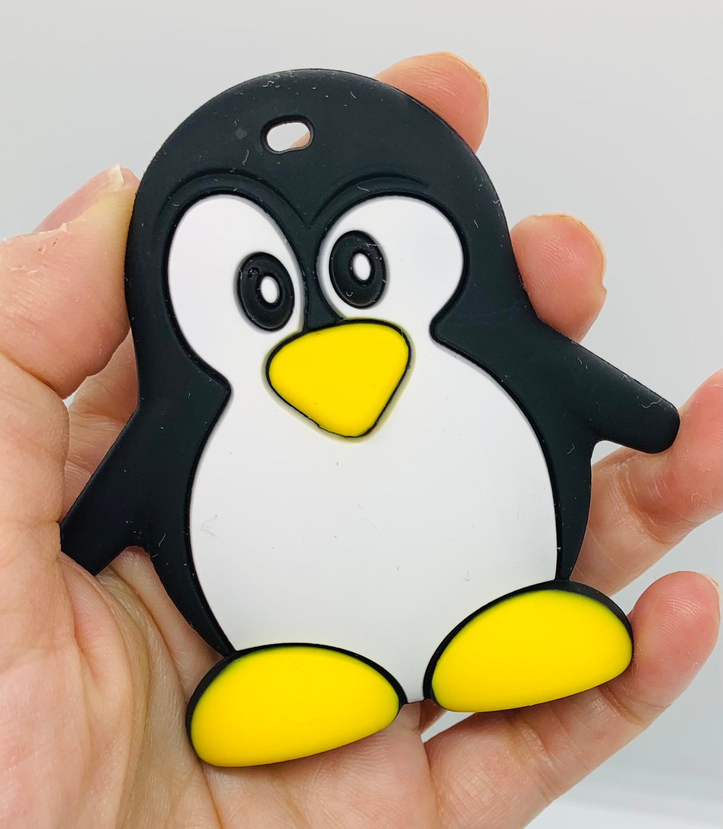 Z- Teether Penguin Silicone Teether, Winter Silicone Teether, Teether Pendant, Teething