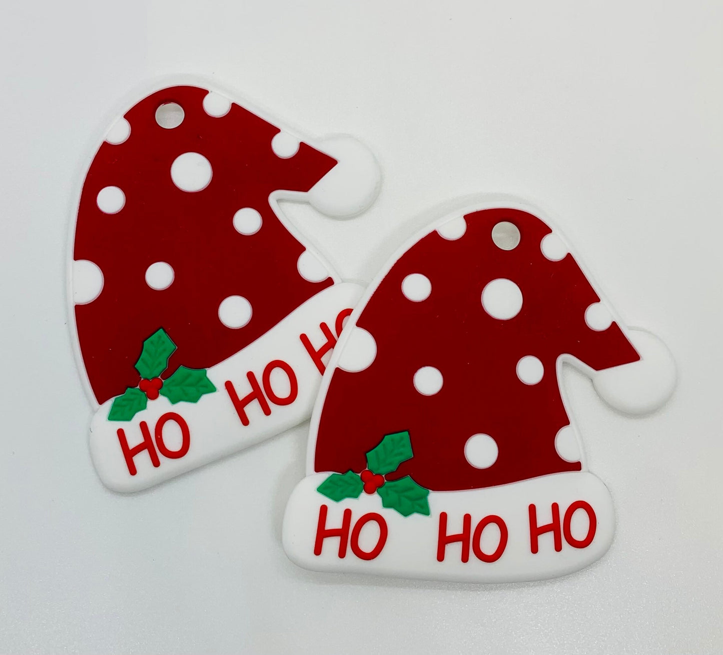 Z- Teether One Christmas Santa Hat Teether Silicone Teether, Silicone Teether, Christmas Teether Pendant, Teething,
