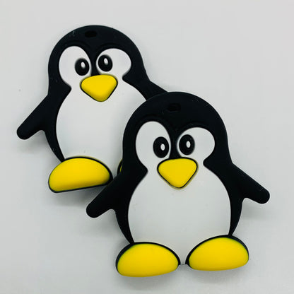 Z- Teether Penguin Silicone Teether, Winter Silicone Teether, Teether Pendant, Teething