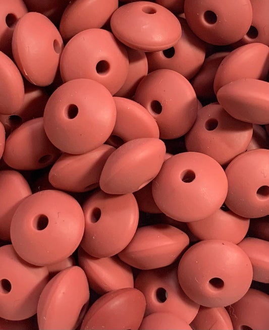 12mm Lentil Clay Silicone Beads