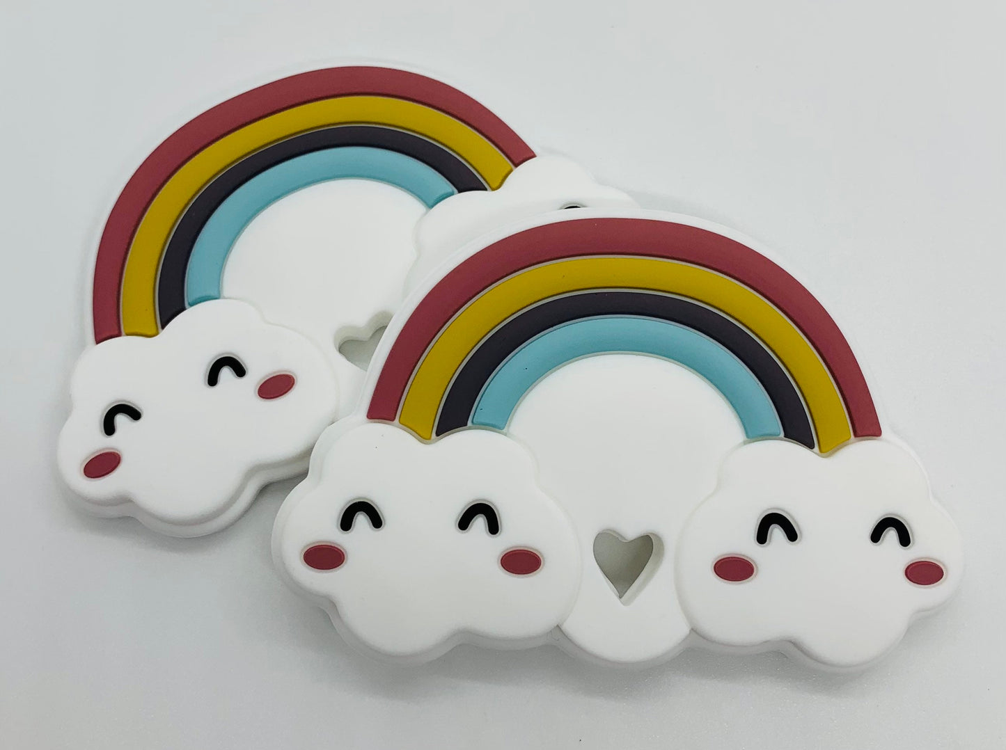 Z- Teether Happy Rainbow Cloud Teether, Food Silicone Teether, Teether Pendant, Teething