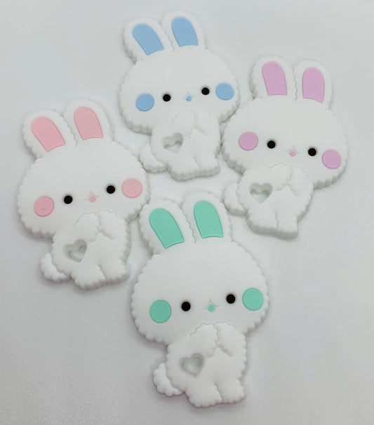 Teether Cute Bunny Teether, Rabbit Food Silicone Teether,  Animal Teether Pendant, Teething