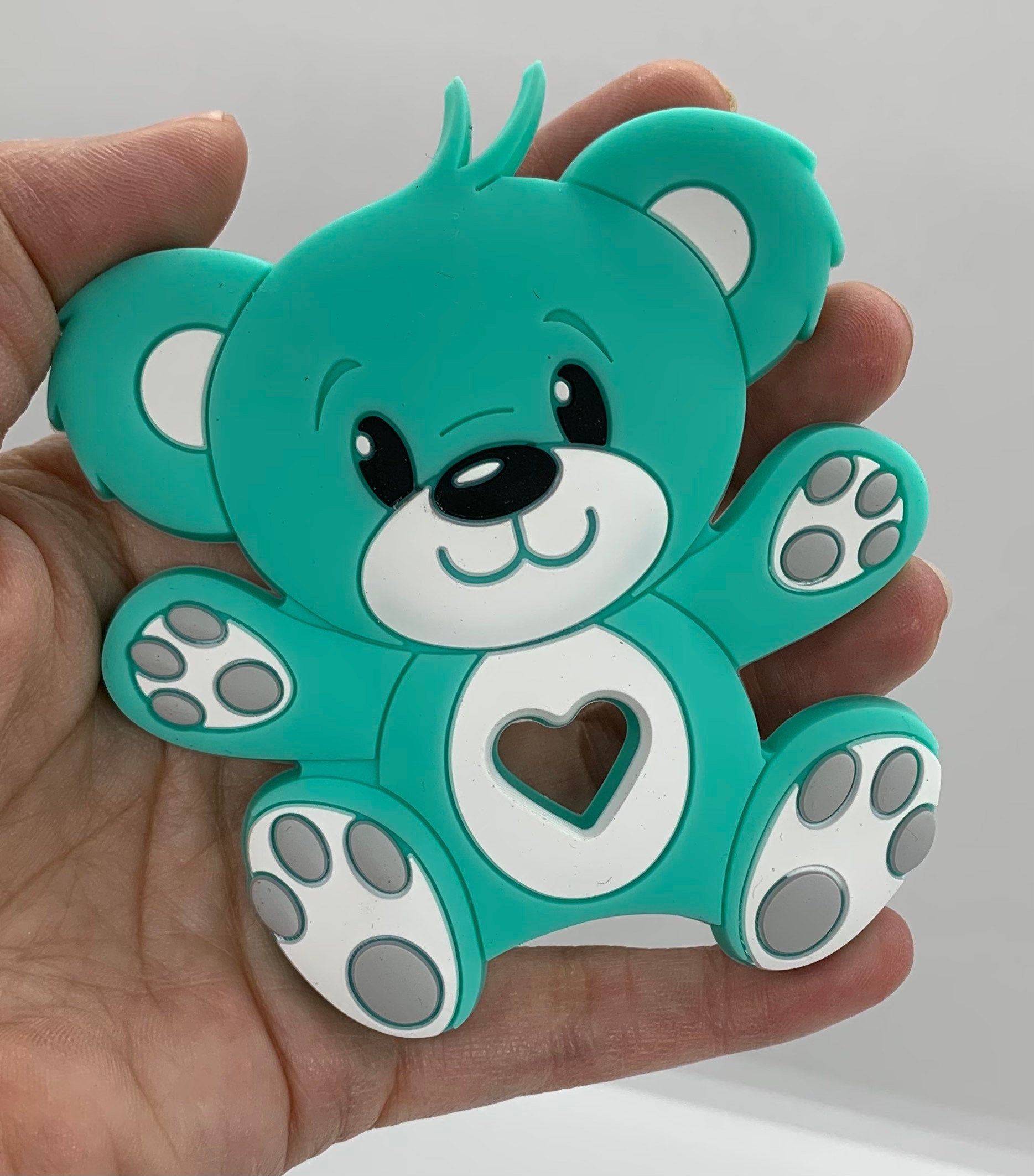 Cute Teddy Bear Silicone Teether, Valentine’s Silicone Teether, Bear T