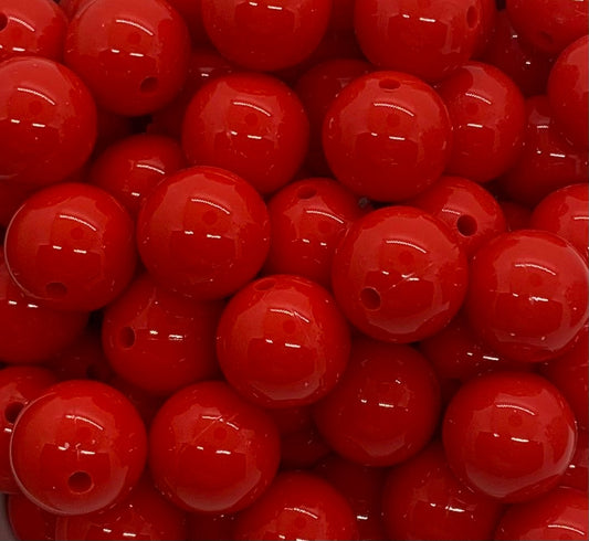 15mm Liquid Red Round Silicone Beads