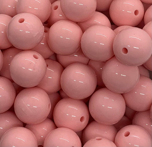 15mm Liquid Pink Round Silicone Beads