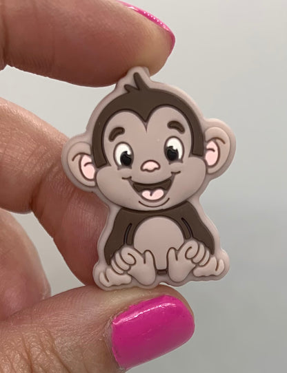 Monkey Silicone Focal Bead,  Animal Shape Silicone Bead,