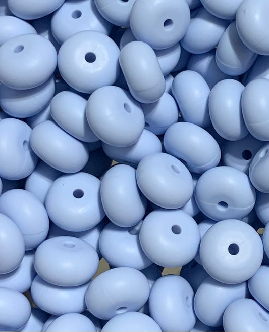 14mm ABACUS Baby Blue Silicone Beads