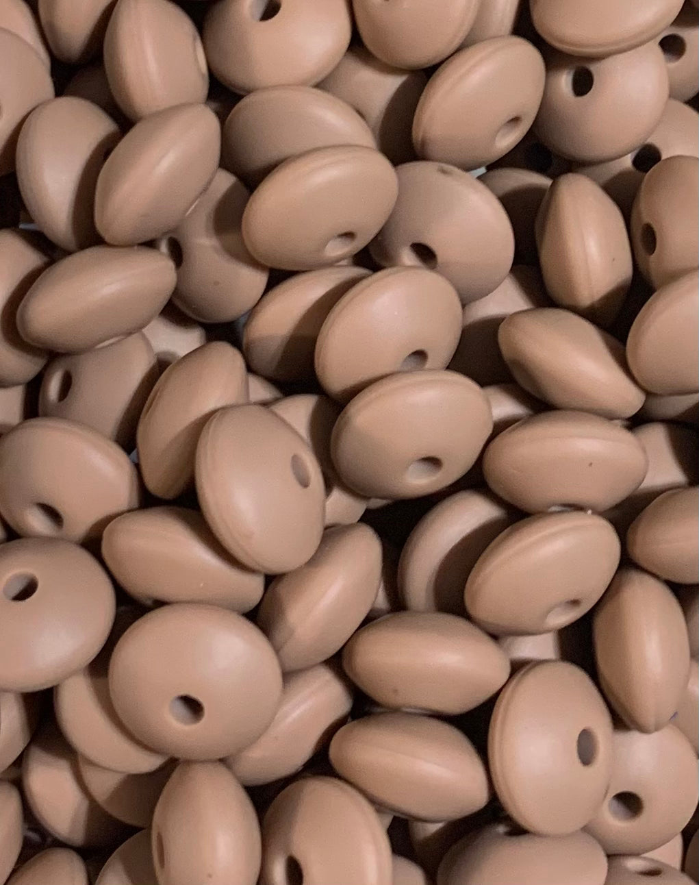 12mm Lentil Peanut Silicone Beads