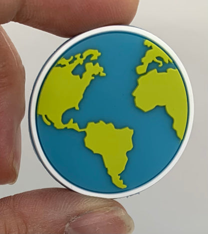 The Globe EXCLUSIVE Focal Silicone Bead, Earth Silicone Bead