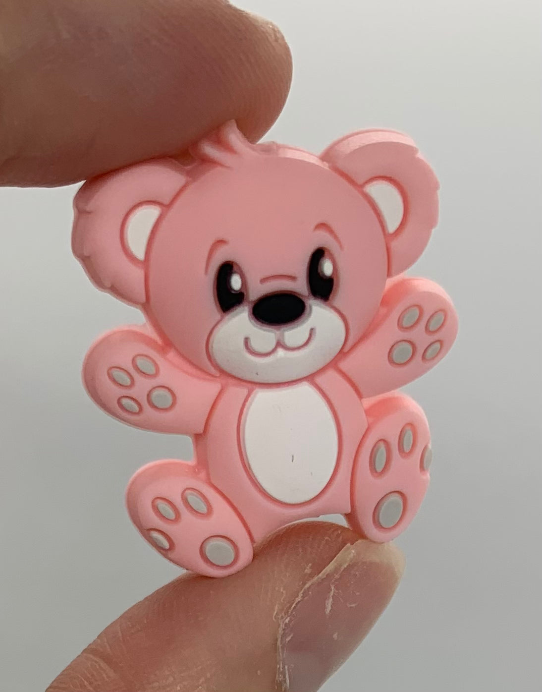 Teddy Bear Silicone Focal Bead,  Animal Shape Silicone Bead,