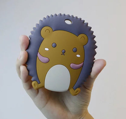 Z- Teether Hedgehog Silicone Teether, Woodland Animal Silicone Teether,  Animal Teether Pendant, Teething