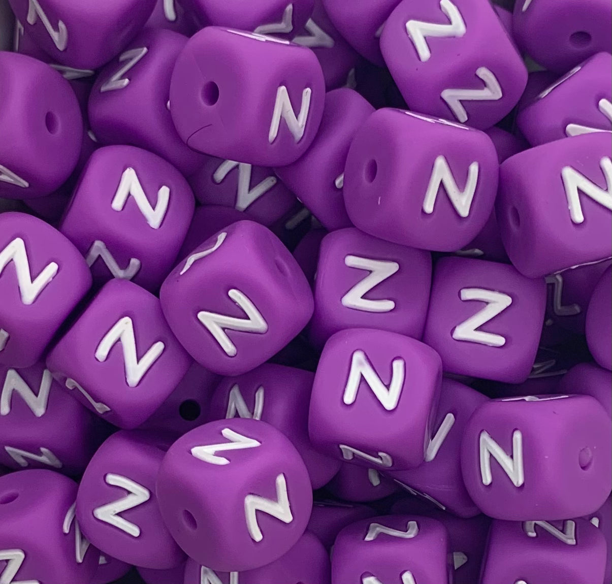 Letter N 12mm Purple