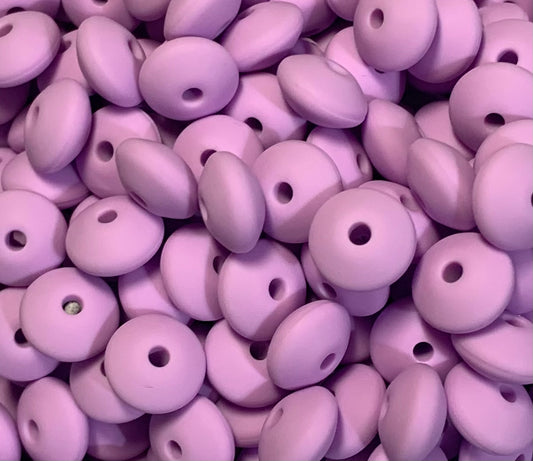 12mm Lentil Sugarplum Silicone Bead