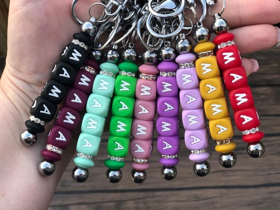 5Pcs/Set Mix Color Beadable KeyChain Bar Jewelry Crafts Blank Metal Keyring  Hook Beadable Keychain DIY Beadable Bar Keychain