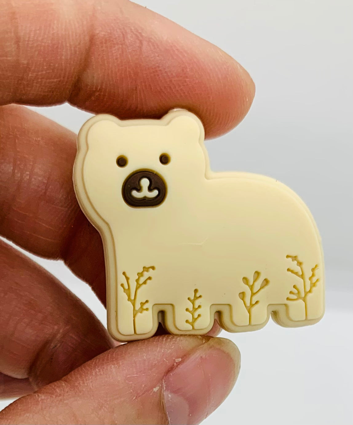 Polar Bear Silicone Focal Bead, Animal Shape Silicone Bead, Winter Silicone Bead