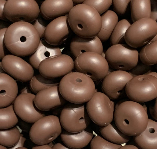 14mm ABACUS Chocolate Silicone Beads