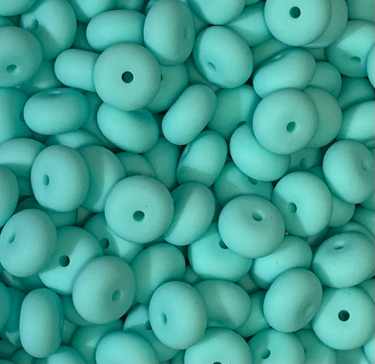 14mm ABACUS Aqua Silicone Beads