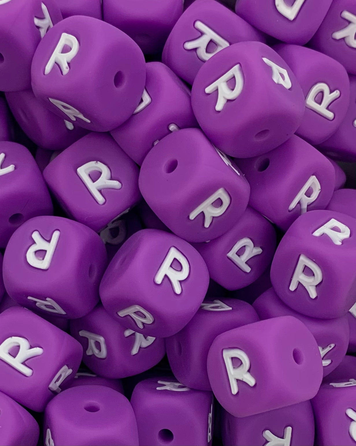 Letter R 12mm Purple