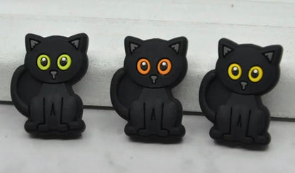 Black Cat Silicone Focal Bead,  Animal Shape Silicone Bead,