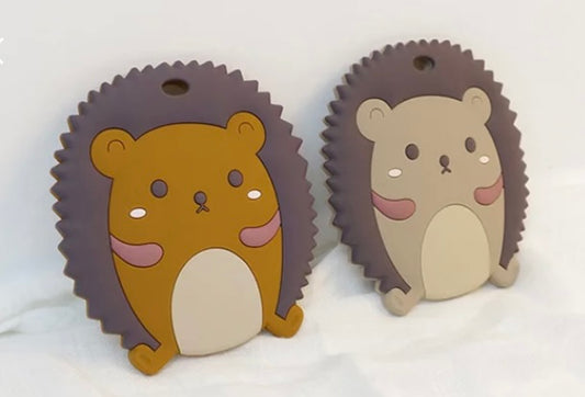 Z- Teether Hedgehog Silicone Teether, Woodland Animal Silicone Teether,  Animal Teether Pendant, Teething