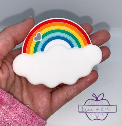 Z- Teether Rainbow Cloud Teether, Food Silicone Teether, Teether Pendant, Teething