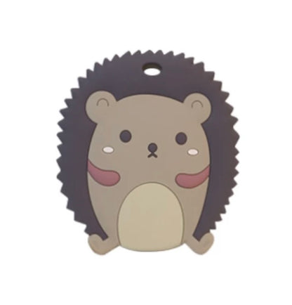 Z- Teether Hedgehog Silicone Teether, Woodland Animal Silicone Teether,  Animal Teether Pendant, Teething