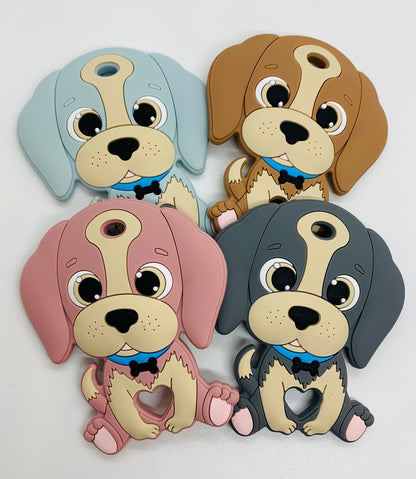 Z- Teether Puppy Silicone Teether,  Dog Shape Silicone Teether