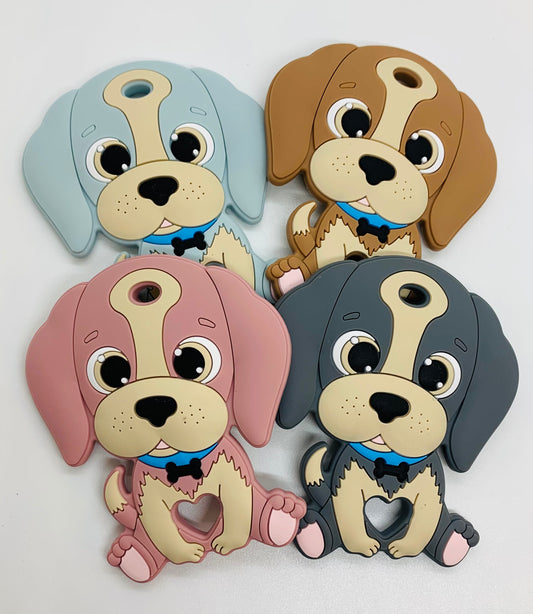 Z- Teether Puppy Silicone Teether,  Dog Shape Silicone Teether