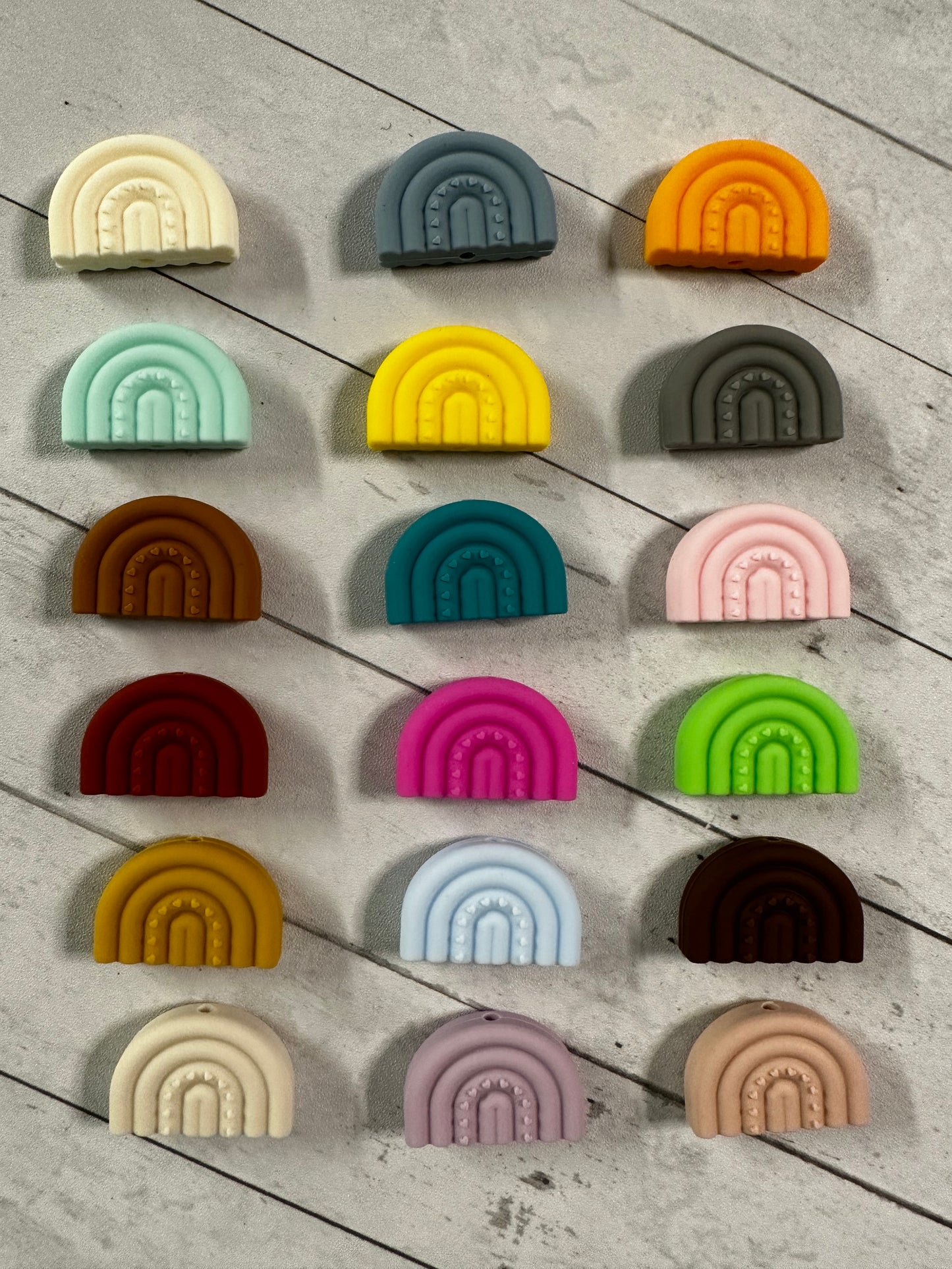Chunky Rainbow Silicone Focal Bead, Rainbow Shape Silicone Bead, Rainbow Silicone Bead