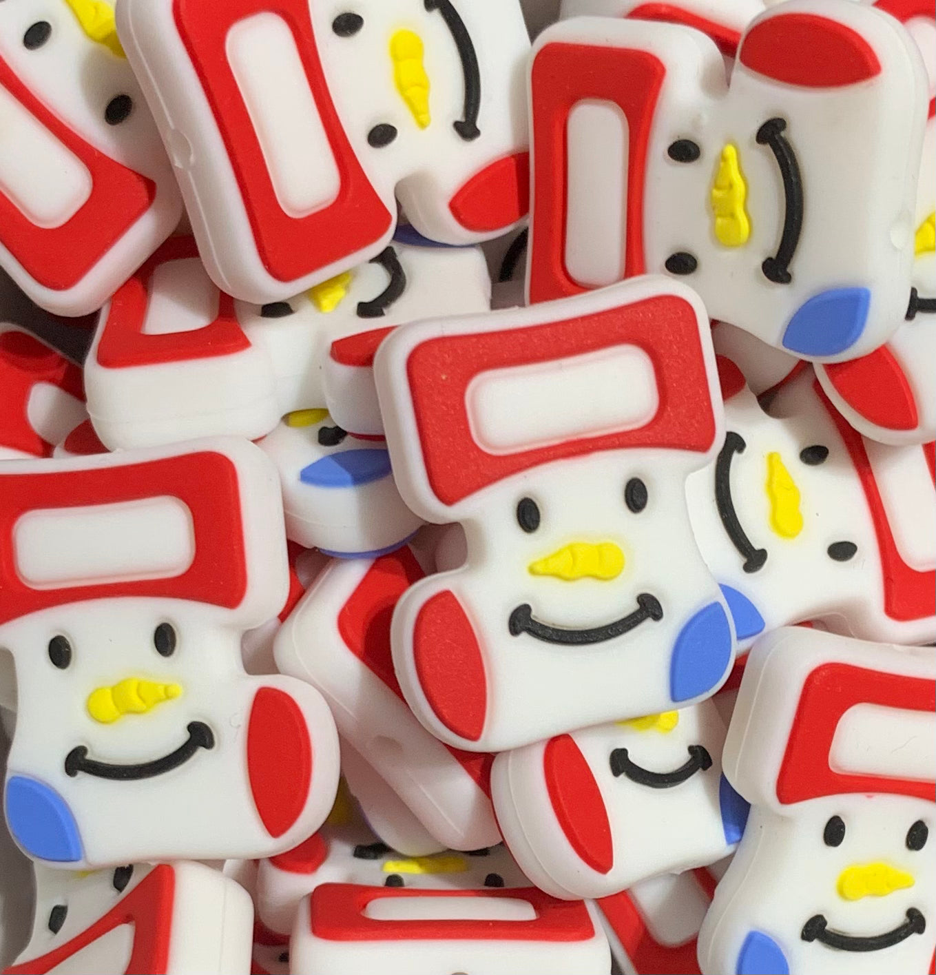 Happy Stocking Silicone Focal Bead, Christmas Silicone Bead,  Shape Silicone Bead