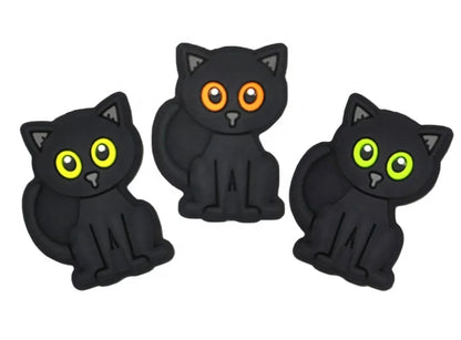 Black Cat Silicone Focal Bead,  Animal Shape Silicone Bead,