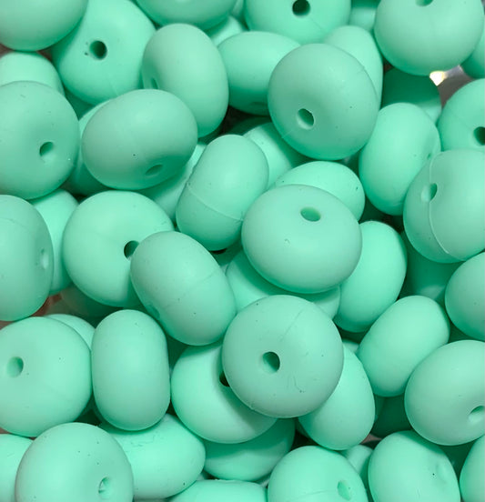 14mm ABACUS Mint Silicone Beads