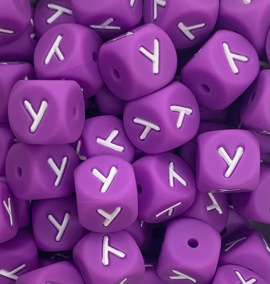 Letter Y 12mm Purple