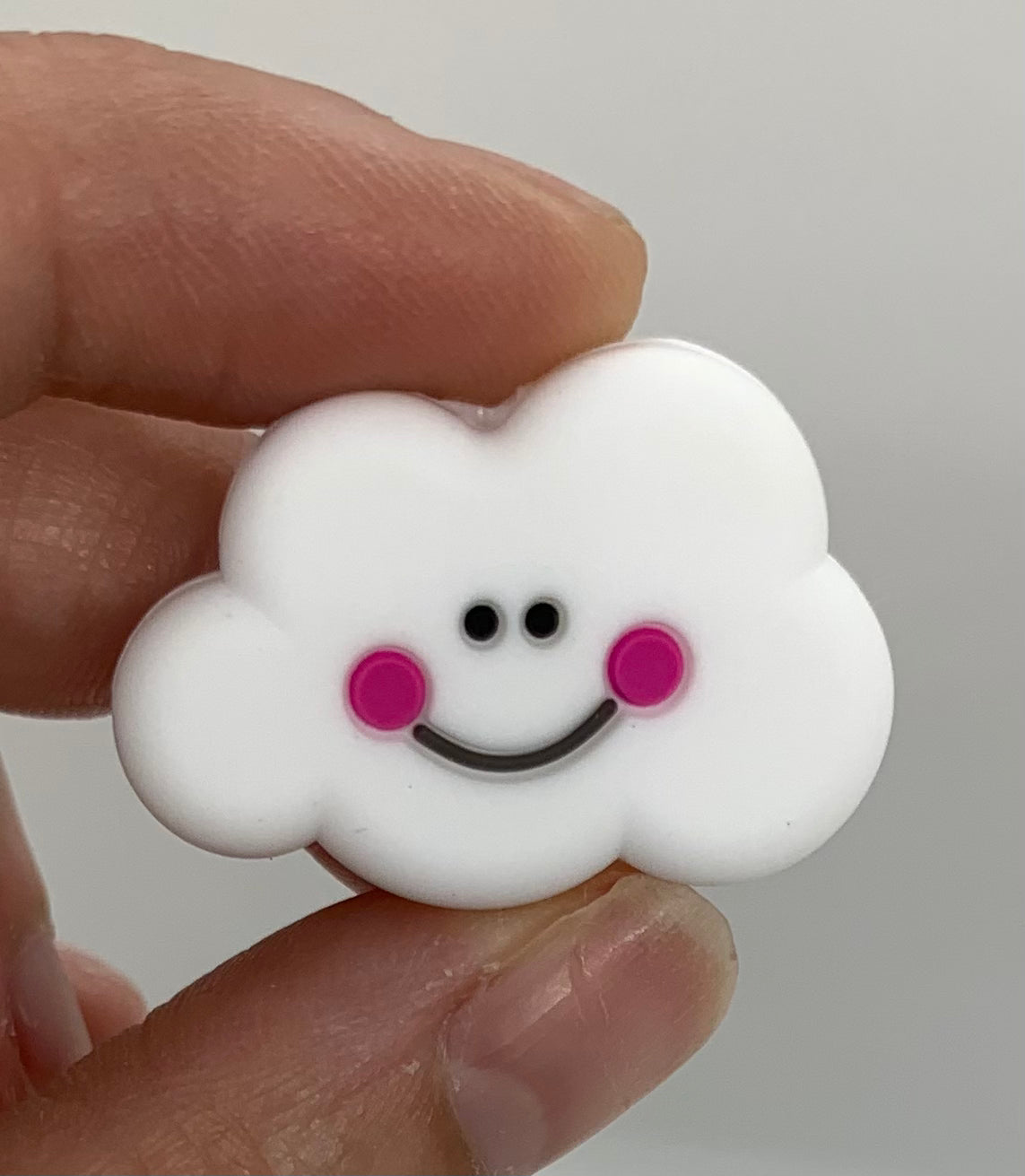 Happy Cloud Silicone Focal Bead, Cloud Shape Silicone Bead