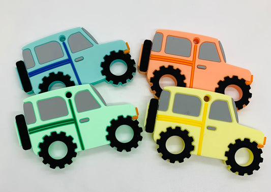 Z- Teether Jeep Silicone Teether, Car Silicone Teether, Teether Pendant