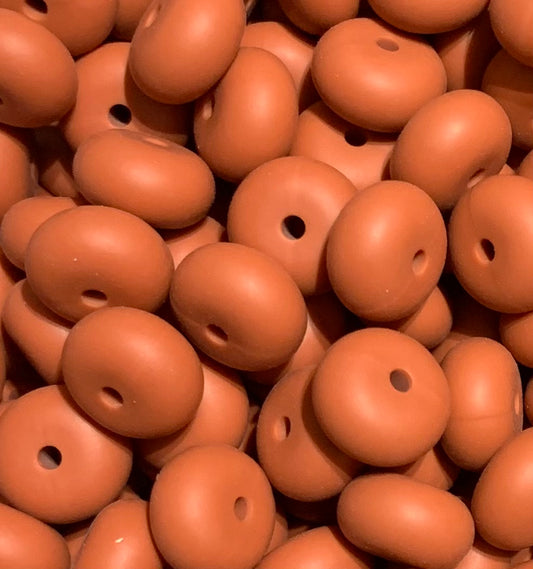 14mm ABACUS Rust Silicone Beads