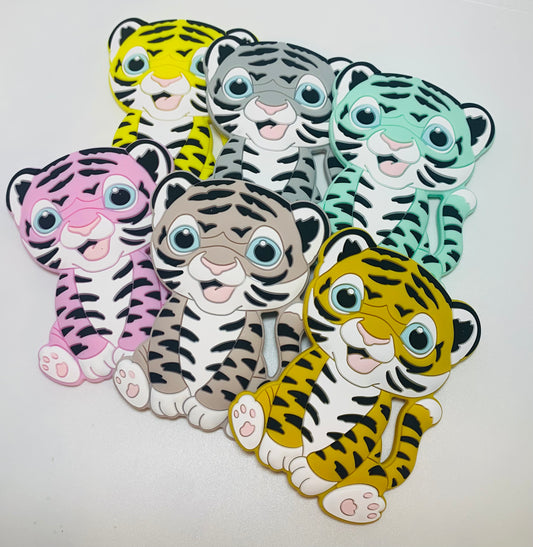 Z- Teether Tiger Silicone Teether,  Silicone Teether,  Animal Teether Pendant, Teething