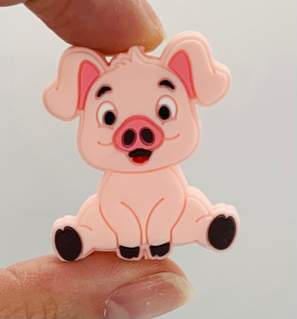 Wholesale Custom guinea pig shape fcartoon animal silicone focal beads  Manufacturer and Supplier