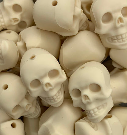 Skull Focal Silicone Bead, Halloween Silicone Bead, Skull Shape Silicone Bead