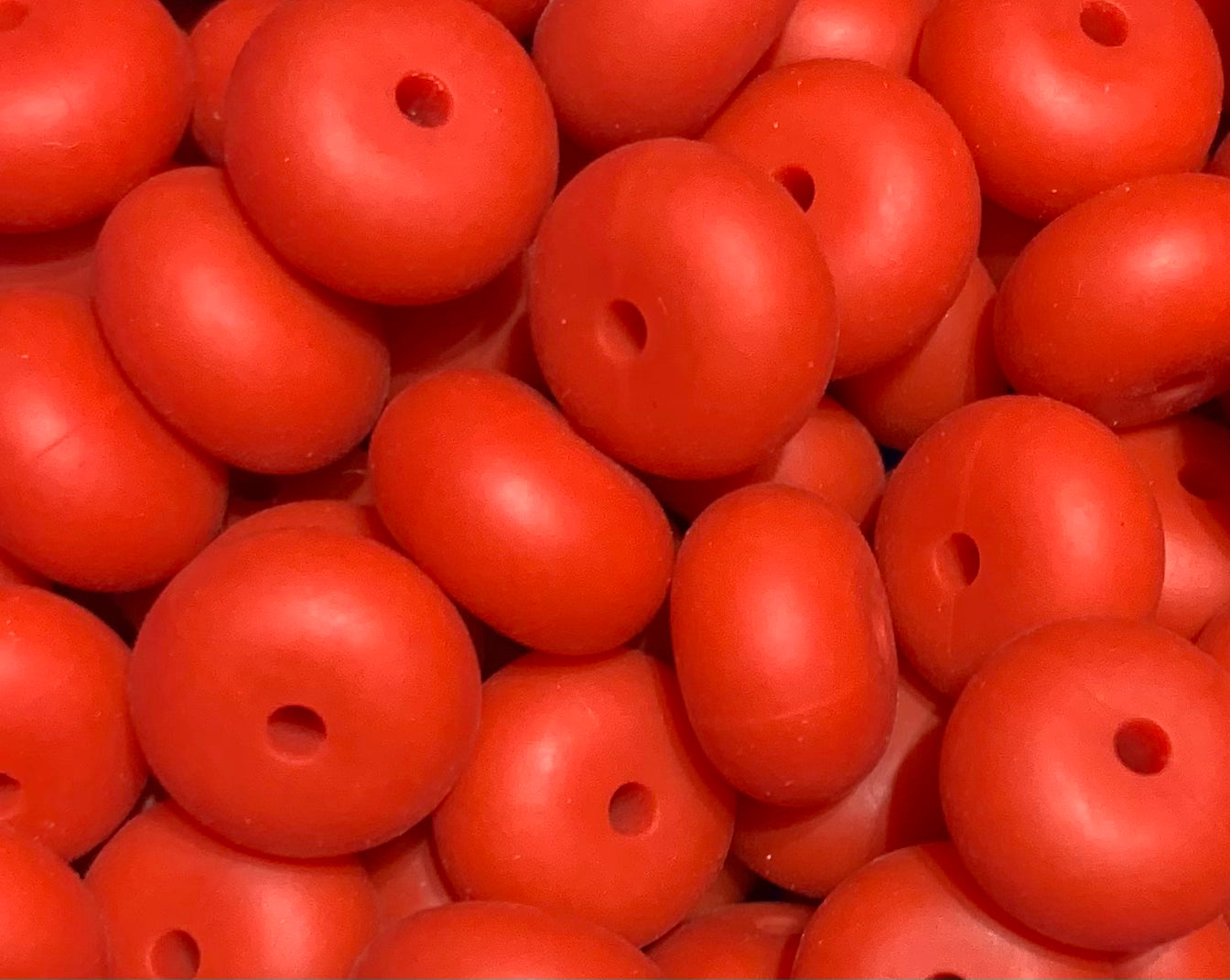 14mm ABACUS Tomato Red Silicone Beads