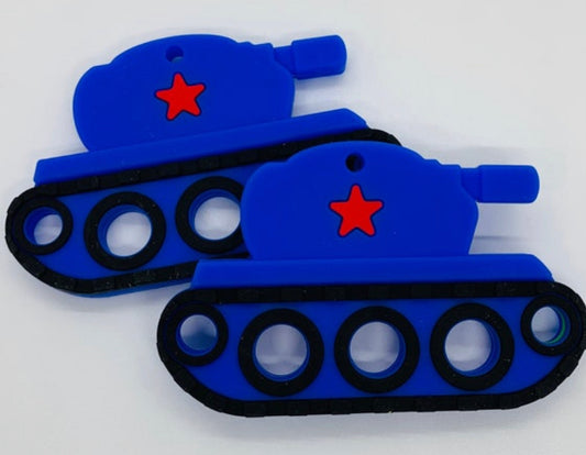 Z- Teether Tank  Silicone Teether, Military Silicone Teether, Teether Pendant