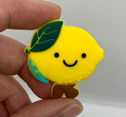 Happy Lime Silicone Focal Bead, Fruit Silicone Bead,  Shape Silicone Bead