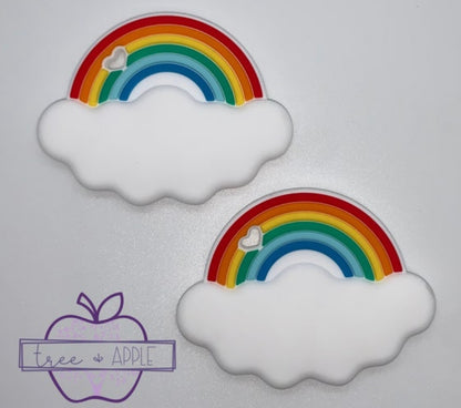 Z- Teether Rainbow Cloud Teether, Food Silicone Teether, Teether Pendant, Teething