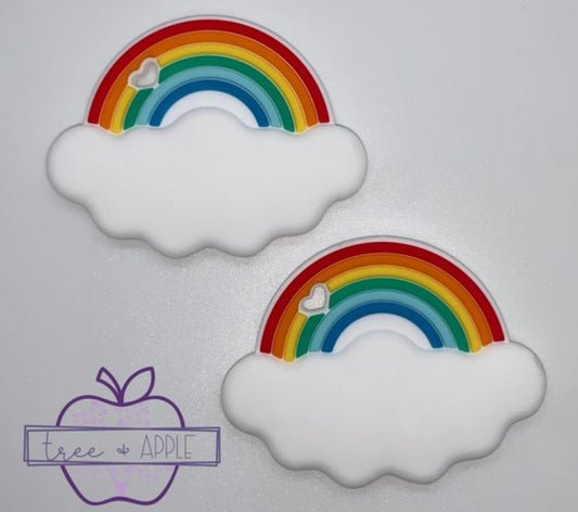 Z- Teether Rainbow Cloud Teether, Food Silicone Teether, Teether Pendant, Teething