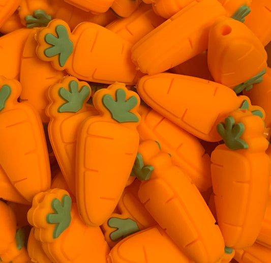 Carrot Silicone Focal Bead, Food Shape Silicone Bead