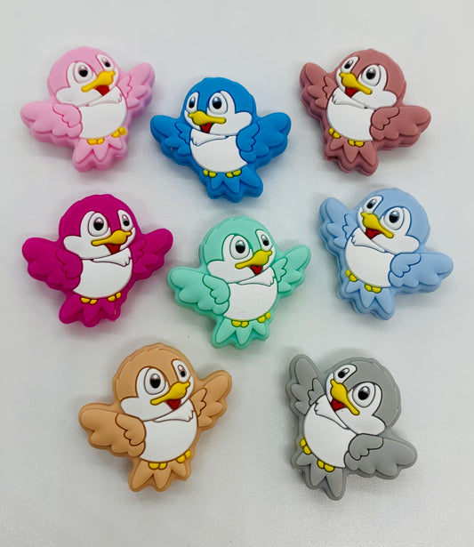 Bird Silicone Focal Bead,  Animal Shape Silicone Bead,