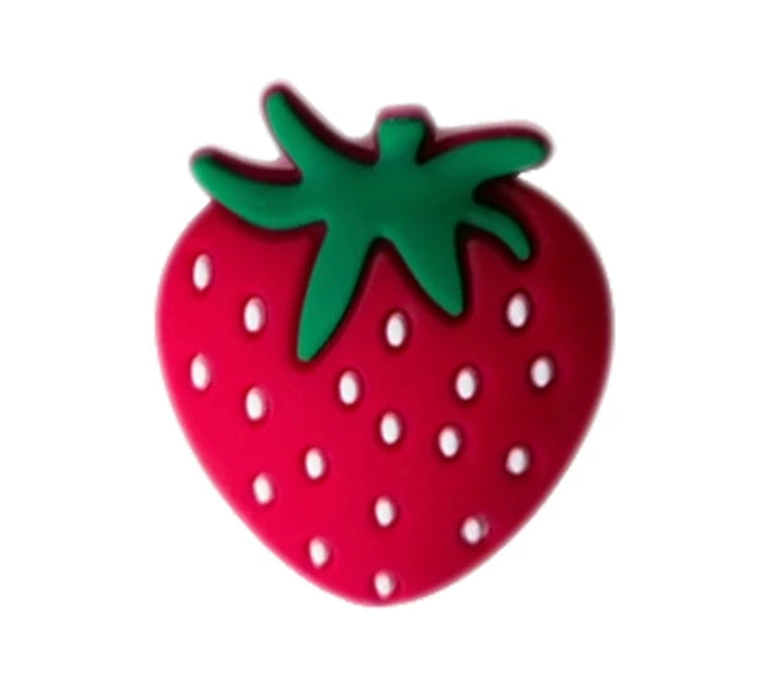 Strawberry Silicone Focal Bead, Fruit Silicone Bead,  Shape Silicone Bead