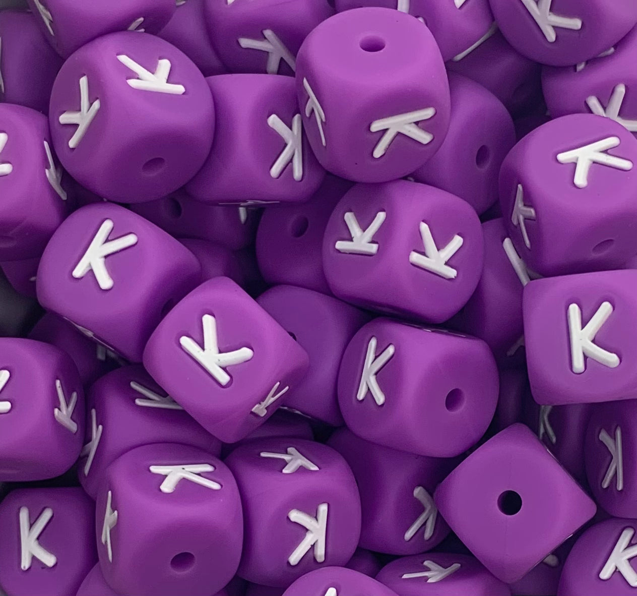 Letter K 12mm Purple