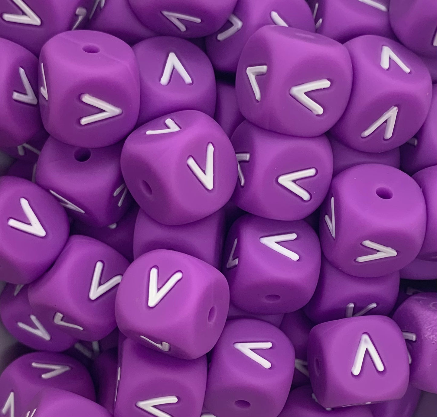 Letter V 12mm Purple